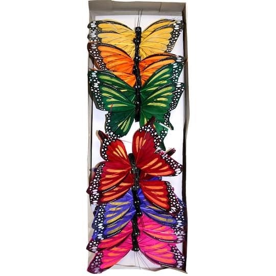 Reliant 5&#x22; Feather Butterflies, 12ct.